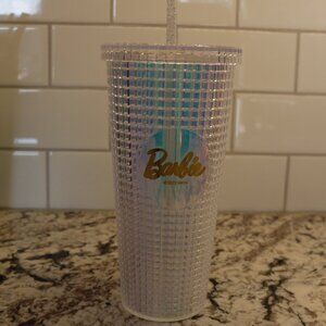 Barbie Iridescent grid tumbler